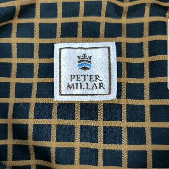Peter Millar Brown Black Plaid Button Front Shirt - Picture 6 of 6